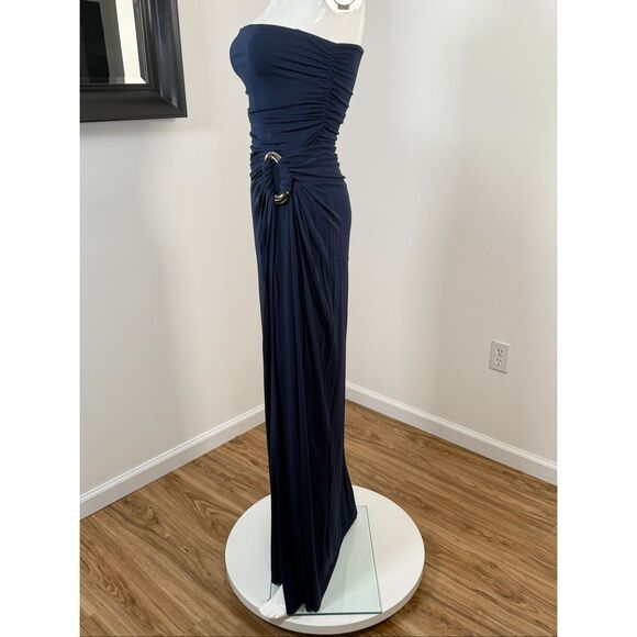 SIMKHAI $795 Emma Ruched Strapless Column Gown Size 4 - Picture 9 of 12